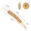 Rouleau de massage avec ses dimensions.