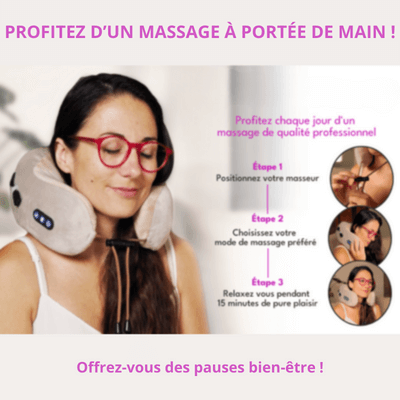 Coussin de massage pratique pour une détente à portée de main, utilisable partout