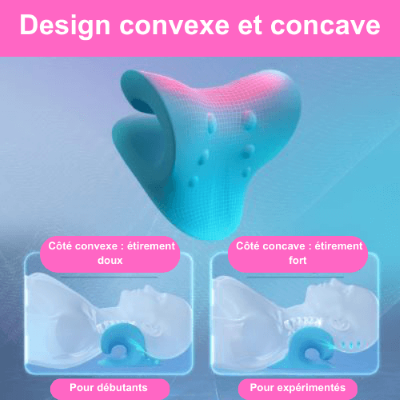 Oreiller-ergonomique-cervical-étirement-convexe-et-concave Oreiller ergonomique cervical avec design convexe et concave pour étirements et soutien optimal du cou.
