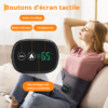 Femme utilisant une ceinture lombaire chauffante, pour une détente sécurisée et un bien-être optimal.