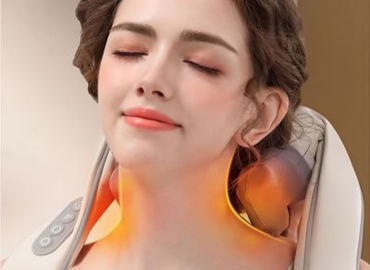 Masseur 6D pour épaules et nuque avec chaleur intégrée, idéal pour soulager les tensions et favoriser une détente musculaire profonde.
