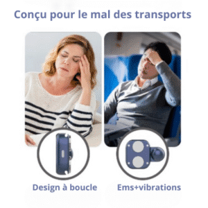 Bracelet anti-nausée pour soulager le mal des transports : voiture, avion, bateau, altitude, migraines et nausées diverses.
