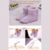Chaussons chauffants USB rose avec câble 150 cm, alimentation mobile et ordinateur