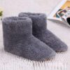 Chaussons chauffants USB gris pour homme, taille unique 39–43