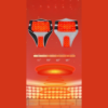 "Ceinture chauffante avec LED rouges et réglages de température 50°C à 65°C, dispositif de chaleur pour soulager les douleurs abdominales et lombaires"