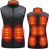 Veste d'hiver femme noire avec 9 zones de chaleur.